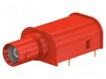 Adapter BNC | socket | red | soldered | Type: insulated