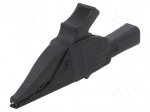 Crocodile clip | 19A | black | Grip capac: max.39.5mm