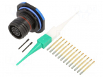 Connector: military | socket | female | PIN: 13 | straight | crimped