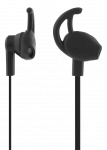 STREETZ stay-in-ear headset, 1-button remote, 3.5mm, microphone, black / HL-W100