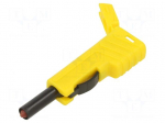 Laboratory connector: 4mm banana | plug | 30A | 60VDC | yellow | 2.5mm2