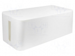 Cable box | white | W: 157mm | L: 407mm | H: 133.5mm