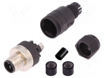 Connector: M12 | plug | PIN: 5 | male | straight | IP67 | screw terminal