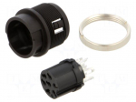 Connector: circular | 678 | 32V | 5A | PIN: 7 | socket | female | soldering