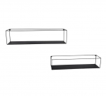 Mirrors&More Lisa wall plauktu komplekts 65 x 15 x 15 cm melns 2-pack 1180102 4251820300498