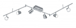 Trio-Lighting Narcos LED 6-pc brushed steel virziena gaismeklis