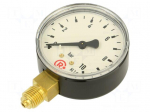 Manometer | 0&divide;10bar | bottom connection | Thread: G 1/4" | 63mm | metal