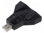 PC extension card: sound | stereo 7.1,USB 2.0 | black | 30m