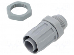Straight terminal connector | Thread: PG,outside | polypropylene