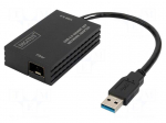 USB to Ethernet adapter | SFP x2,USB A plug | USB 3.0 | black