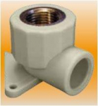 PPR sienas līkums d20x1/2"F, pelēks PPR sienas līkums