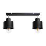 Uued tooted // LISA oprawa ścienno-sufitowa, moc max. 2x60W, E27, czarna, listwa
