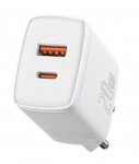 Adapter Baseus USB Type C 20W 3A Power Delivery Quick Charge 3.0 White