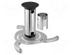 Ceiling mount | silver | adjustable | 10kg | Hmin: 130mm | Hmax: 200mm
