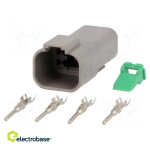 Connector: wire-wire; DT; plug; male; Size: 16; 0.75&divide;2mm2; PIN: 4