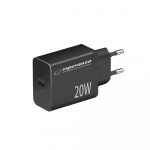 Uued tooted // EZC104K Esperanza ładowarka sieciowa 20w usb-c pd czarna