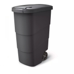 KEDEN WHEELER WASTE BIN 90 L - BLACK RECYCLED*
