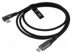 Cable | USB 2.0 | USB C plug,USB C angled plug,both sides | 1m