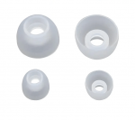 Silicone Replacement Ear Pads for Vacuum Headphones 2 Pairs of Sizes L 15mm S 10mm Transparent