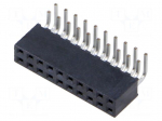Connector: pin strips | socket | female | PIN: 20 | angled 90&deg; | THT | 2mm