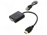 Adapter | HDMI plug,Jack 3.5mm socket,VGA female | Full HD 1080p
