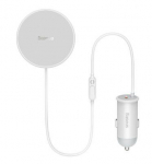 Auto holder Baseus  Wireless car charger with MagSafe 15W holder for air vent + USB Type C 25W White