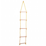 Woody 90124 Wooden Rope ladder (190cm) for kids 3+ years (max 50kg)