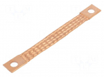 Braids | earthing tape | 16mm2 | &Oslash;1: 9mm | &Oslash;2: 9mm | 120A | L: 0.13m