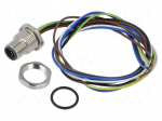 Connector: M12 | male | PIN: 5 | IP67 | for panel mounting,for cable