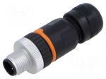 Connector: M12 | plug | PIN: 4 | male | 250V | straight | IP67 | for cable