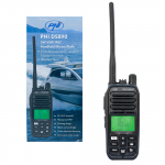 Portable marine radio station PNI DS890 88 channels, 10 weather channels, adjustable Squelch, Roger Beep, Dual Watch, Scan, Call, NRC, 1800mAh battery, IP67