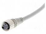 Cable: for sensors/automation | M12 | PIN: 4 | straight | 5m | 250VDC | 4A