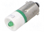 LED lamp | green | BA9S | 28VDC | 28VAC | No.of diodes: 1 | 04