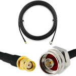 Rangeful RP-SMA Male / N Male Hex 10m koaksiaalkaabel &mdash; HF240 (vastab LMR240) HF240-RPSM-NMH-10