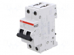 Circuit breaker | 400VAC | 400VDC | Inom: 6A | Poles: 2 | Charact: B | 10kA
