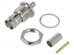 Connector: BNC | female | straight | for cable | crimped | gold-plated