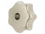 Knob | &Oslash;: 32mm | Int.thread: M6 | stainless steel | DIN 6336