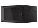 Enclosure: rack cabinet | Standard: 19" | 6U | black | Z: 600mm | X: 600mm