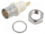 Connector: BNC | female | straight | soldering | gold-plated | 75&Omega; | 2GHz