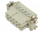 Connector: HDC | contact insert | female | CDA | PIN: 10 | 16A | 600V