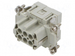 Connector: HDC | contact insert | female | CSE | PIN: 6 | 16A | 600V | 6+PE