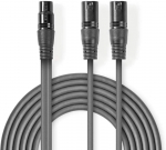 Cable Nedis 2x XLR M - XLR F 1.5m