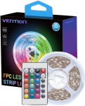 Vention RGB FPC LED strip with remote control, 5V, 5m