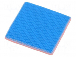 Tape: heat transfer | W: 30mm | L: 30mm | Thk: 3mm | 3W/mK | pink | 24kV | 1s.