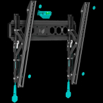 ONKRON Tilting TV Wall Mount for 35 to 65-inch Flat Panel TVs Digital Panels 60 kg TM5 Black