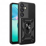 Other goods Hurtel Hybrid Armor Camshield with Camera Cover and Metal Ring for Samsung Galaxy S25+ - Black