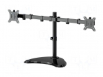 Stand | 8kg | 13&divide;32" | 75x75mm,100x100mm | plastic,steel | monitor x2