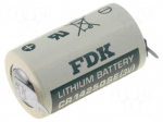 Battery: lithium | 3V | 1/2AA | 2pin,for PCB | &Oslash;14.5x25mm | 850mAh