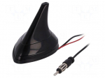 Antenna | SHARK | AM,FM | DIN | black | 12VDC | AM gain: 2dB | FM gain: 5dB