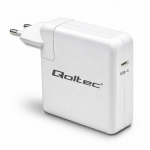 Qoltec Super Fast Power Delivery 96W Charger | USB-C 3.0 | 5&ndash;20V | 3&ndash;4.8A | MacBook Laptop Smartphone